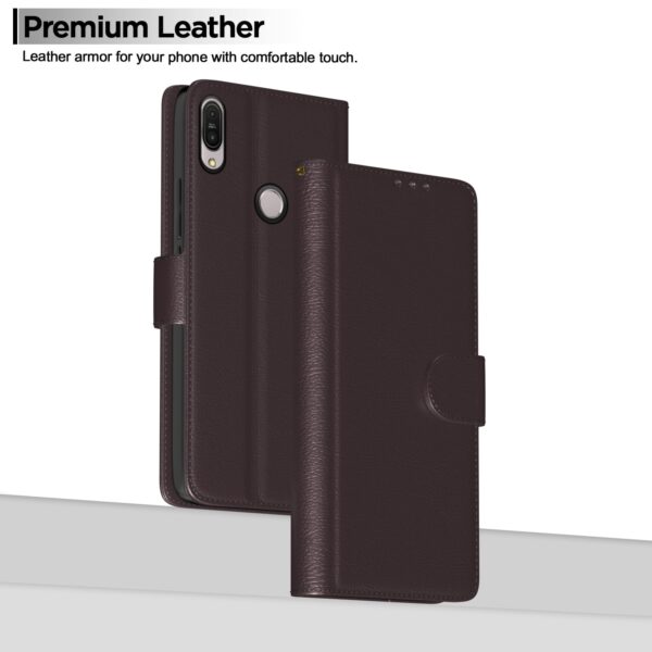 Pikkme Asus Zenfone Max Pro M1 Flip Cover Leather Finish | Inside TPU with Card Pockets | Wallet Stand and Shock Proof | Complete Protection Flip Case (Coffee)