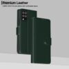 Pikkme Flip Cover Leather Finish | Inside TPU with Card Pockets | Wallet Stand and Shock Proof | Complete Protection Flip Case for Samsung Galaxy M12 / F12 / A12(Green)