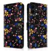 Pikkme Flip Cover for Girls Leather Finish | Inside TPU Pikkme Flip Cover for Girls Leather Finish | Inside TPU with Card Pockets | Wallet Stand and Shock Proof | Complete Protection Flip Case for Samsung Galaxy A06 (Black Flower)