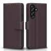 Pikkme Flip Cover for Samsung Galaxy A26 5G Leather Finish | Inside TPU with Card Pockets | Wallet Stand and Shock Proof | Complete Protection Flip Case(Coffee)