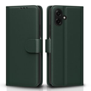 Pikkme Flip Cover for Samsung Galaxy F70e 5G | M07 | F07 | A07 | A07 5G | Leather Finish | Card Slots | Wallet Stand | Shockproof Protection Flip Case (Green)