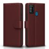 Pikkme Flip Cover for Samsung Galaxy M30s / M21 / Pikkme Flip Cover for Samsung Galaxy M30s / M21 / M21 2021 Leather Finish | Inside TPU with Card Pockets | Wallet Stand and Shock Proof | Complete Protection Flip Case(Brown)