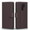Pikkme Mi Redmi 9 Prime Flip Case Leather Finish | Pikkme Mi Redmi 9 Prime Flip Case Leather Finish | Inside TPU with Card Pockets | Wallet Stand and Shock Proof | Magnetic Closing | Complete Protection Flip Cover for Mi Redmi 9 Prime (Coffee)