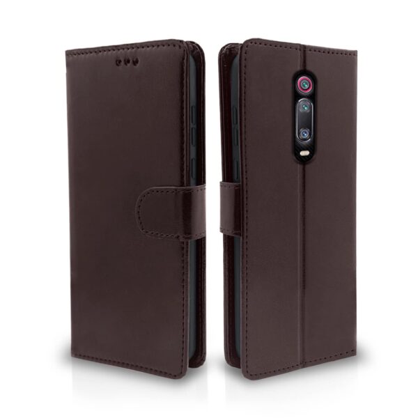 Pikkme Mi Redmi K20 / K20 Pro Flip Case Leather Pikkme Mi Redmi K20 / K20 Pro Flip Case Leather Finish | Inside TPU with Card Pockets | Wallet Stand and Shock Proof | Magnetic Closing | Complete Protection Flip Cover (Coffee)