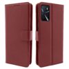Pikkme Oppo A16 Flip Cover | PU Leather Finish | Pikkme Oppo A16 Flip Cover | PU Leather Finish | 360 Protection | Wallet & Stand | Strong Magnetic Flip Case for Oppo A16 (Brown)