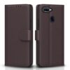Pikkme Oppo F9 / F9 Pro / A5 / A5s Pikkme Oppo F9 / F9 Pro / A5 / A5s /A7 / A11k /A12/ Realme 2/2 Pro/Realme U1 Flip Case Leather Finish | Inside TPU with Card Pockets | Magnetic Closing | Complete Protection Flip Cover (Coffee)