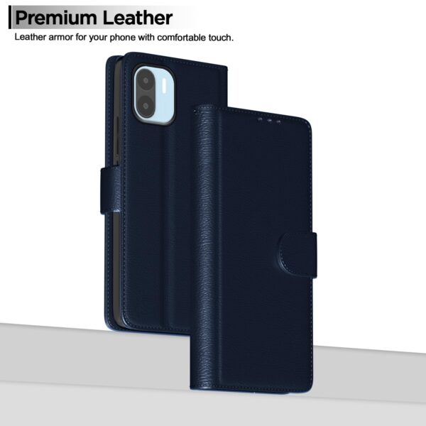 Pikkme-Redmi-A1-Redmi-A2-Flip-Case-Leather-Finish-Inside-TPU-with-Card-Pockets-Wallet-Stand-and-Shock-Proof-Magnetic-Closing-Complete-Protection-Flip-Cover-for-Redmi-A1-Redmi-A2-Blue.jpg Pikkme Redmi A1 | Redmi A2 Flip Case Leather Finish | Inside TPU with Card Pockets | Wallet Stand and Shock Proof | Magnetic Closing | Complete Protection Flip Cover for Redmi A1 | Redmi A2 (Blue)