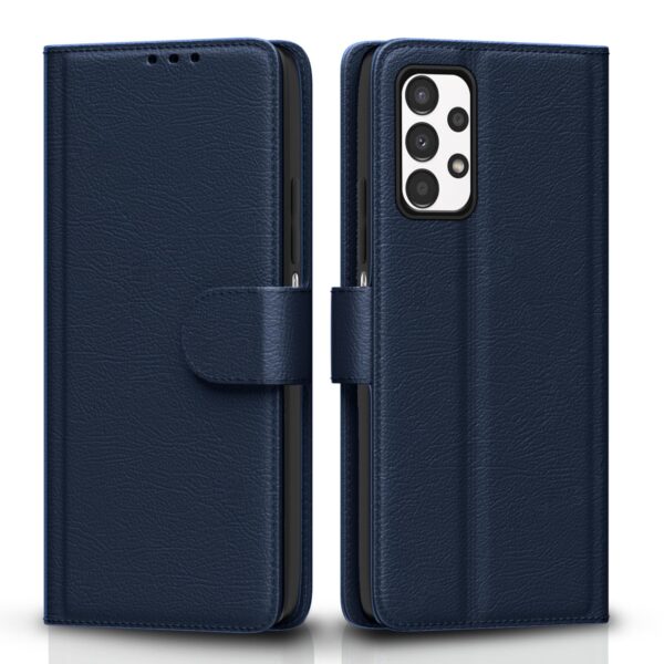 Pikkme Samsung Galaxy A13 4G Flip Cover | PU Leather Pikkme Samsung Galaxy A13 4G Flip Cover | PU Leather Finish | 360 Protection | Wallet & Stand | Strong Magnetic Flip Case for Samsung Galaxy A13 4G (Blue)