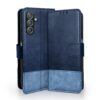 Pikkme Samsung Galaxy F15 5G Flip Cover | Dual-Tone PU Leather Finish | Wallet Style & Stand | Magnetic Flip Case for Samsung Galaxy F15 5G (Navy & Light Blue)