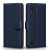 Pikkme Samsung Galaxy M01 Flip Case Leather Finish | Inside TPU with Card Pockets | Wallet Stand and Shock Proof | Magnetic Closing | Complete Protection Flip Cover for Samsung Galaxy M01 (Blue)
