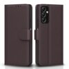 Pikkme Samsung Galaxy M13 4G Flip Case Leather Finish | Inside TPU with Card Pockets | Wallet Stand and Shock Proof | Magnetic Closing | Complete Protection Flip Cover (Coffee)