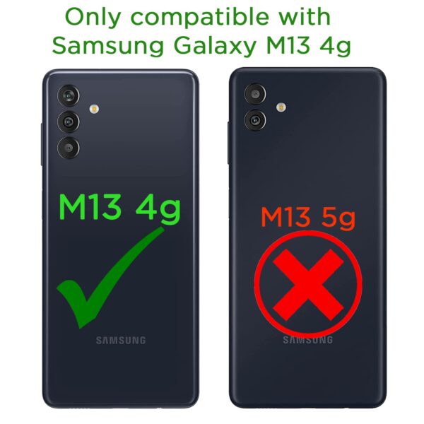 Pikkme Samsung Galaxy M13 4G Flip Case Leather Finish | Inside TPU with Card Pockets | Wallet Stand and Shock Proof | Magnetic Closing | Complete Protection Flip Cover (Coffee)
