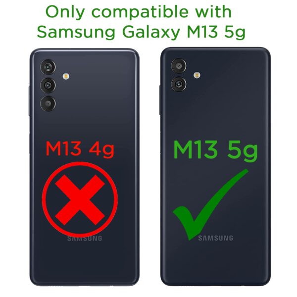 Pikkme Samsung Galaxy M13 5G Flip Case Leather Finish | Inside TPU with Card Pockets | Wallet Stand | Magnetic Closing | Complete Protection Flip Cover for Samsung Galaxy M13 5G (Coffee)