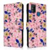 Pikkme Samsung Galaxy M30s / M21 / M21 (2021) Flip Pikkme Samsung Galaxy M30s / M21 / M21 (2021) Flip Cover for Girls Leather Finish Inside TPU with Card Pockets Wallet Stand and Shock Proof | Complete Protection Flip Case (Pink Flower)