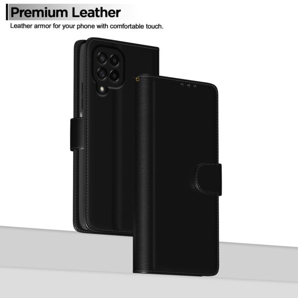 Pikkme-Samsung-Galaxy-M53-5G-Flip-Case-Leather-Finish-Inside-TPU-with-Card-Pockets-Wallet-Stand-and-Shock-Proof-Magnetic-Closing-Complete-Protection-Flip-Cover-Black.jpg Pikkme Samsung Galaxy M53 5G Flip Case Leather Finish | Inside TPU with Card Pockets | Wallet Stand and Shock Proof | Magnetic Closing | Complete Protection Flip Cover (Black)