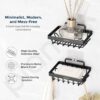 Plantex GI Steel Soap Dish for Bathroom/Self Adhesive Soap Holder for Kitchen/Soap Stand/Case/Bathroom Accessories - Pack of 2 (Black)