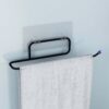 Plantex Self Adhesive Napkin Holder for wash Basin Hand Towel Holder/Towel Hanger for Bathroom Accessories – Pack of 1 (Black)