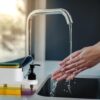 Plastic 3 in 1 Soap Pump Dispenser Dish Soap Liquid Dispenser Sponge Holder Dish Soap Pump Dispenser for Kitchen Sink Countertop Kitchen Bathroom (Multi-Color)