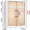 Plastic Self-Adhesive No-Drill with Magic Sticker Wall Mounted Bathroom & Kitchen Storage Cabinet | Multipurpose Organizer with Doors & Shelves for Toiletries, Makeup, Skincare & Essentials
