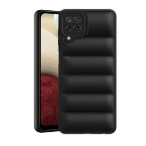 Plus Puffer Case Camera Protection Soft Back Cover for Samsung Plus Puffer Case Camera Protection Soft Back Cover for Samsung Galaxy M12 | A12 | F12 - Black