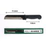 Polyguards Premium Kitchen Knives Set of 2, Small Point and Round Iron Kitchen Knife Used for Vegetable, Meat Fish Cutting Chaku Knife (Black)