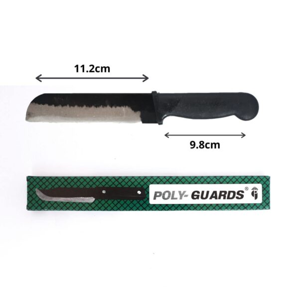 Polyguards Premium Kitchen Knives Set of 2, Small Point and Round Iron Kitchen Knife Used for Vegetable, Meat Fish Cutting Chaku Knife (Black)