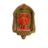 Porcelain Panchmukhi Wall Hanging with Elegent Arch Temple Design with Idol for Home (Orange), 13 cm , 3 cm