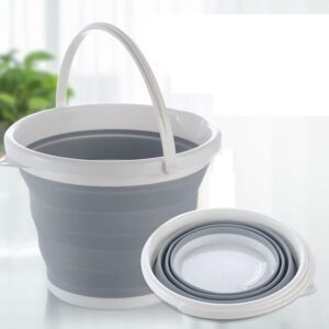 Portable Foldable Silicone Bucket for Camping, Travel, Car Washing, Home/Outdoor/Garden Portable Foldable Silicone Bucket for Camping, Travel, Car Washing, Home/Outdoor/Garden Activities Small Spaces - Folding, Lightweight & Easy to Bring & Store (Multicolor) (10 l)