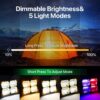 Portable LED Work Solar Light Use for emergency IP66 Waterproof,USB & Solar Rechargeable LED Flood Light - 288 LED's Outdoor Light 5 Adjustable Light mode for Garden, Camping, Garage
