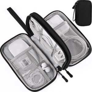 Portable Storage Organizer for USB Cable, Earphone, Power Bank,Charger, Hard Portable Storage Organizer for USB Cable, Earphone, Power Bank,Charger, Hard Disk & Digital Gadgets, with Mesh Pockets Size Inside's Material and Color May Vary