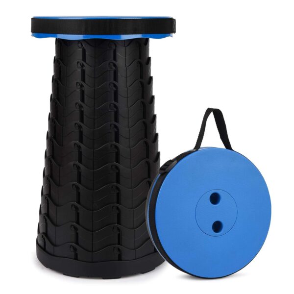 Portable Telescopic Stool, 2nd Generation Folding Stool Camping Lightweight Stool for Outdoor Camping BBQ Fishing Hiking Gardening Indoor, Maximum Load 397 lb