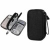 Portable Waterproof Double Layers All-in-One Storage Bag, Travel Cord Organizer，Electronics Accessories Organizer Pouch Bag for Accessories,Charger, USB Cable, Gadget (black)