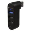 Portronics MPort Spin 4-in-1 USB Hub Dock with Type-C, USB Portronics MPort Spin 4-in-1 USB Hub Dock with Type-C, USB 3.0 SuperSpeed, Rotating USB Plug, 2-Port USB 2.0 High-Speed, for Laptop, PC (Black)