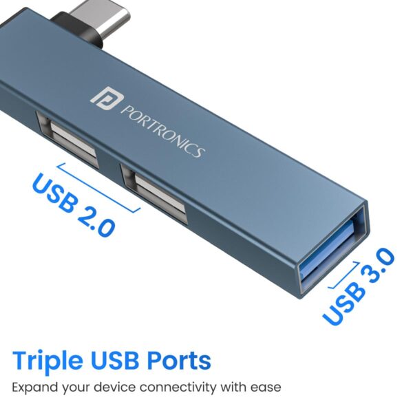 Portronics-Mport-Mino-C-USB-Dock-High-Speed-3-Port-USB-2.0-Aluminium-Alloy-Body-USB-Type-C-Grey.jpg Portronics Mport Mino C USB Dock High Speed 3-Port USB 2.0, Aluminium Alloy Body, USB Type-C (Grey)