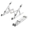Portronics My Buddy K Lite Foldable Laptop Stand with Adjustable Portronics My Buddy K Lite Foldable Laptop Stand with Adjustable Heights, Anti-Slip Silicone Pads, Collapsible Design, 5 kg Max Weight, ABS Build, Portable & Lightweight Holder Riser (White)
