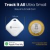 Portronics Worldtag Item Finder with Upto 1 Year Battery Life, Bluetooth Tracker,MFi Certified, Item Locater for Keys, Wallets, Luggage, Gadgets etc,Only iOS Compatible with Apple Find My App