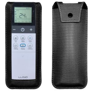 Premium Remote Cover Flip Case Compatible for Lloyd Luxuria Collection Premium Remote Cover Flip Case Compatible for Lloyd Luxuria Collection Ac Remote of 311 Part Number, PU Leather Cover Holder (Gizmo_LLBIG_BLK)