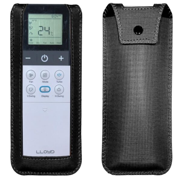 Premium Remote Cover Flip Case Compatible for Lloyd Luxuria Collection Premium Remote Cover Flip Case Compatible for Lloyd Luxuria Collection Ac Remote of 311 Part Number, PU Leather Cover Holder (Gizmo_LLBIG_BLK)