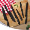 Premium Stainless Steel Kitchen Knife Set | 6-Piece Non-Stick Chef Knives with Protective Sheaths | Multipurpose Cooking Knives