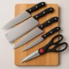 Premium Stainless Steel Kitchen Knife Set with Scissors & Cutting Premium Stainless Steel Kitchen Knife Set with Scissors & Cutting Board | Chef Knife, Cleaver, Utility & Paring Knife | Sharp, Durable, Comfortable Grip | Home & Cooking Tool Set
