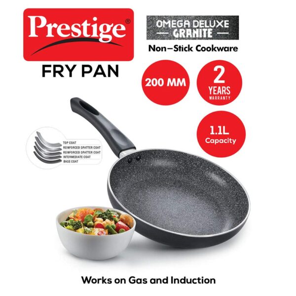 Prestige-Non-Stick-Omega-Deluxe-Granite-Fry-Pan-Omelette-Pan-20-Centimetre-Black-Induction-Base-5-Layer-Non-Stick-Cookware-PFOA-Free-Easy-Grip-Handle.jpg Prestige Non-Stick Omega Deluxe Granite Fry Pan (Omelette Pan)| 20 Centimetre | Black | Induction Base | 5 Layer Non-Stick Cookware | PFOA Free | Easy Grip Handle