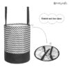PrettyKrafts-45L-Non-Woven-Wave-Printed-Round-Foldable-Large-Laundry-BagBasket-With-Handle-Freestanding-Cloth-Storage-Organizer-for-Bedroom-Bathroom-36x36x45cm-Black-White-Set-of-1.jpg PrettyKrafts 45L Non Woven Wave Printed Round Foldable Large Laundry Bag/Basket With Handle, Freestanding Cloth Storage Organizer for Bedroom, Bathroom (36x36x45cm, Black & White, Set of 1)