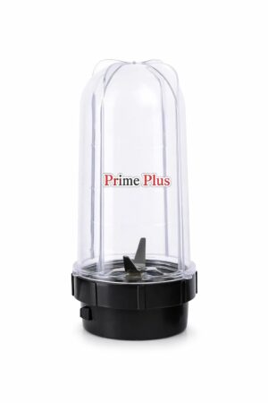 Prime Plus Unbreakable Polycarbonate Bullet Jar, Smoothies Maker Mixi-Grinder (500 ml) with 2 Lock & 4 Teeth Coupler
