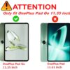 ProElite Cover for OnePlus Pad Go 11.35 inch Case Cover, Transparent Flip Case Cover for OnePlus Pad Go 11.35 inch 2023 with Stylus, Support Auto Sleep Wake, Dark Green