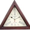 R K Antique Hub12-Inch Wooden Triangle Wall Clock � Stylish Timepiece for Modern Spaces for Office Hallway Dining & Living Room Home & Decor Gift Item