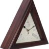 R K Antique Hub12-Inch Wooden Triangle Wall Clock � Stylish Timepiece for Modern Spaces for Office Hallway Dining & Living Room Home & Decor Gift Item