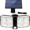 RAMNATH Solar Lights With Motion Sensor 120 LED Spotlight for Outdoor Use - 270° Super Bright IP65 Waterproof 3 Modes Wall Light With Cable for Home, Garden