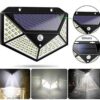 RGV Solar Wall Light Outdoor with 100 LEDs | Motion Sensor Solar Light Waterproof & Dustproof | Dual Head Night Lamp | Outdoor Garden, Gate, Garage Lighting | Solar Indication Light |Pack of 1