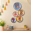 RITUALISTIC Gondh Wall Plates for home decoration | Wall decor RITUALISTIC Gondh Wall Plates for home decoration | Wall decor items for living room | Metal Wall décor | Gift items | wall art | wall showpiece|Home Décor Gift Items | Set of 5 plates