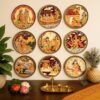 RITUALISTIC Ramayan Wall Plate for home decor | metal iron wall decor items for living room | gifts for family & friends | home decor and house warming gift items | wall art & showpiece| Set of 9